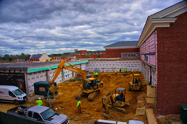 CNU Library demolition at Christopher Newport University, Newport News VA