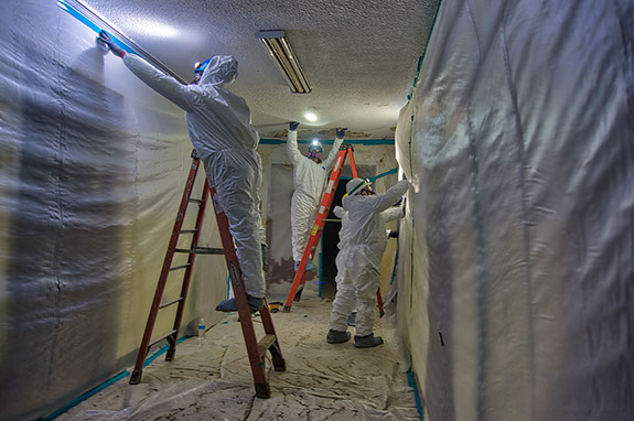 Severe water damage abatement in historic Whittaker Hospital Building, Hampton VA