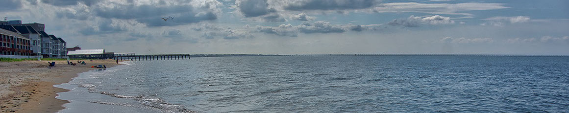 Lynnhaven Fishing Pier-view showing last remaining surface area retained after demolition-80% removed from the water.