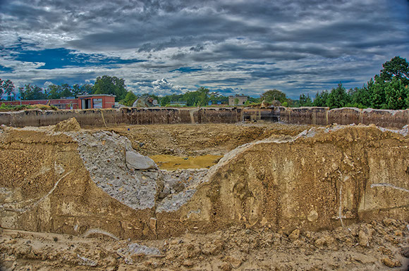 Demolition excavator work at Lee Hall WTP